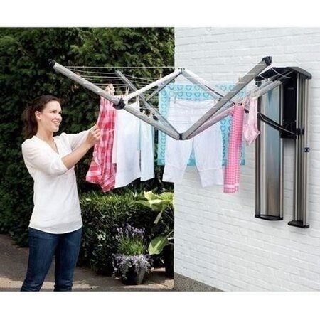 BRABANTIA Séchoir Wallfix - 24 m - Gris métallique