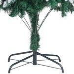 vidaXL Sapin de Noël avec pommes de pin et neige blanche 210 cm