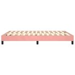 vidaXL Sommier à ressorts de lit Rose 140x190 cm Velours