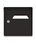 Pack de 4 boîtes aux lettres 1 porte - 2x "The Black Maniac" SKWAK - 2x "Noir intense"