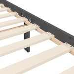 vidaXL Cadre de lit avec tête de lit gris 140x190 cm bois massif