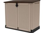 Coffre jardin en résine "caracas" - 880l - 132 x 71.5 x 113.5 cm - beige