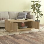 vidaXL Table basse Chêne sonoma 102x50x45 cm Bois d'ingénierie