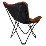 Bo-Camp Chaise papillon de camping pliable Himrod Argile