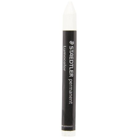 Lot de 12 craies 'Lumocolor' permanent omnigraph, blanc, craie STAEDTLER
