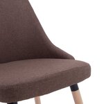 vidaXL Chaises à manger lot de 2 marron tissu
