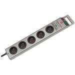 Rallonge multiprise'Super-Solid' 5prises,argent BRENNENSTUHL