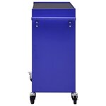 vidaXL Chariot à outils avec 4 tiroirs Acier Bleu
