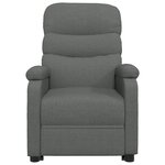 vidaXL Fauteuil de massage inclinable Gris foncé Tissu