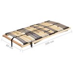vidaXL Sommier à lattes électrique avec 42 lattes 7 zones 80x200 cm