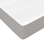 vidaXL Lit à sommier tapissier avec matelas Gris clair 90x200 cm Tissu