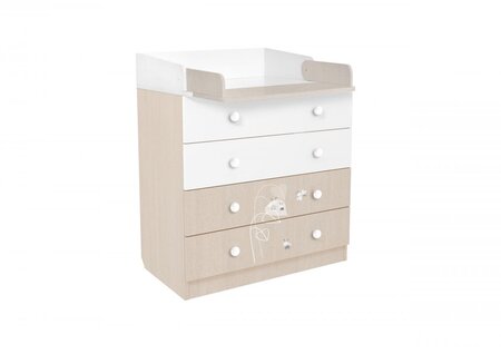 Commode à langer VOLGA AMIS ZEN BLANC-NATUREL