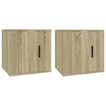 vidaXL Meubles TV muraux 2 Pièces Chêne sonoma 40x34 5x40 cm