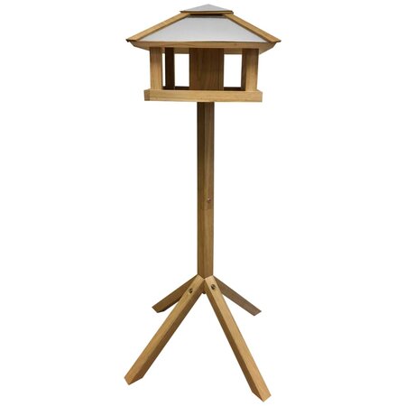 Esschert design mangeoire à oiseaux carrée toit en acier fb433