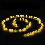 LUMI JARDIN Guirlande lumineuse a boule solaire Billy Solar - Lumiere blanc - 60 boules - 700 cm