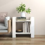 vidaXL Bibliothèque/Séparateur de pièce Blanc 60x35x57 cm Pin solide