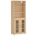 vidaXL Buffet haut Chêne sonoma 69 5x34x180 cm Bois d'ingénierie