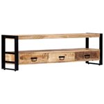 vidaXL Meuble TV 150x30x45 cm Bois solide de manguier