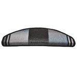 vidaXL Tapis d'escalier autocollants 15 Pièces Noir et gris 65x21x4 cm