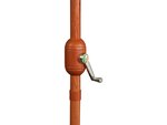 Parasol jardin droit Alu finition bois "Luz" - Rond - Ø 3m - Ecru