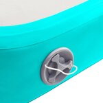 vidaXL Tapis gonflable de gymnastique avec pompe 200x200x15cm PVC Vert