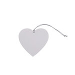 5 étiquettes cadeau DIY blanches - COEUR