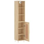 vidaXL Buffet haut Chêne sonoma 34 5x34x180 cm Bois d'ingénierie