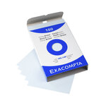 Étui de 100 fiches bristol uni non perforé 105x148mm Azur EXACOMPTA