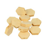 Perle bois Lucy hexagone 20x4 7mm 15 pièces