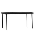 vidaXL Ensemble de salle à manger de jardin avec coussins 5 Pièces Noir