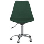 vidaXL Chaises pivotantes à manger lot de 2 vert foncé tissu