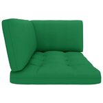 vidaXL Canapé palette 2 places avec coussins Pin imprégné de vert