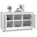 vidaXL Buffet blanc 102x35x60 cm bois d'ingénierie