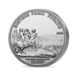 Arrivée de washington à boston - monnaie de 25€ argent haut relief - be 2021
