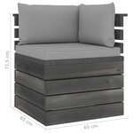 vidaXL Salon palette de jardin 8 Pièces avec coussins Bois de pin massif