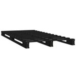 vidaXL Cadre de lit Noir 100x200 cm Bois de pin massif