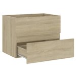 vidaXL Armoire d'évier avec lavabo intégré Chêne sonoma Aggloméré