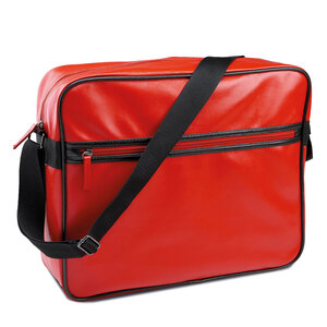 Sac messenger en polyvinyle rouge