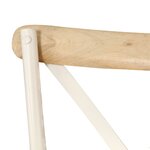 vidaXL Chaises à dossier croisé lot de 6 blanc bois de manguier massif