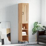 vidaXL Buffet haut Chêne sonoma 34 5x34x180 cm Bois d'ingénierie
