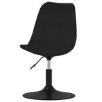 vidaXL Chaises à dîner pivotantes 4 Pièces Noir Velours