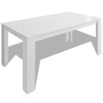 vidaXL Table de salle à manger 140 x 80 x 75 cm blanc