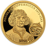 Monnaie en or 10 dollars g 0.5 millésime 2023 nicolaus copernicus