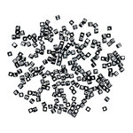 Perles plastiques à lettres  noir  5x5mm  40g