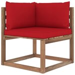 vidaXL Salon palette de jardin 6 Pièces et coussins Bois de pin imprégné