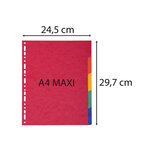 Intercalaires En Véritable Carte Lustrée Souple 225g/m2 Fsc Avec 5 Onglets Neutres - Blanc - X 25 - Exacompta