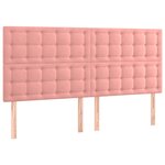 vidaXL Lit à sommier tapissier avec matelas Rose 200x200 cm Velours