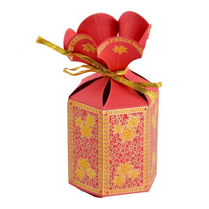 PAPERTREE SAKE Tulip box - Rouge