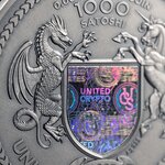 BINARY EAGLE Cryptocurrency 2 onces argent monnaie 1000 Satoshi United Crypto States 2023