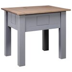 vidaXL Table de chevet Gris 50 5x50 5x52 5 cm Pin Gamme Panama